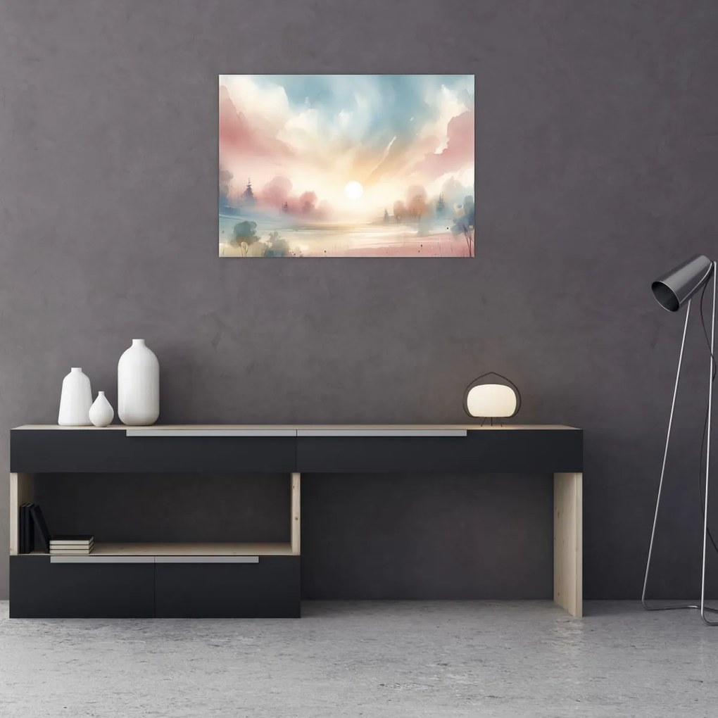 Obraz na szkle - Elegancki krajobraz (70x50 cm)
