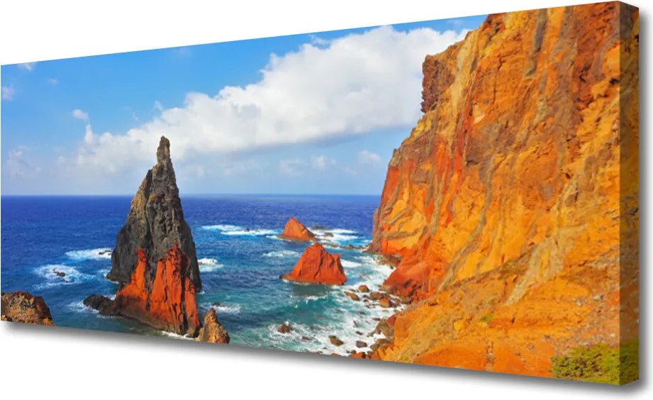 Obraz canvas Surowy Pejzaż Nadmorskich Skał