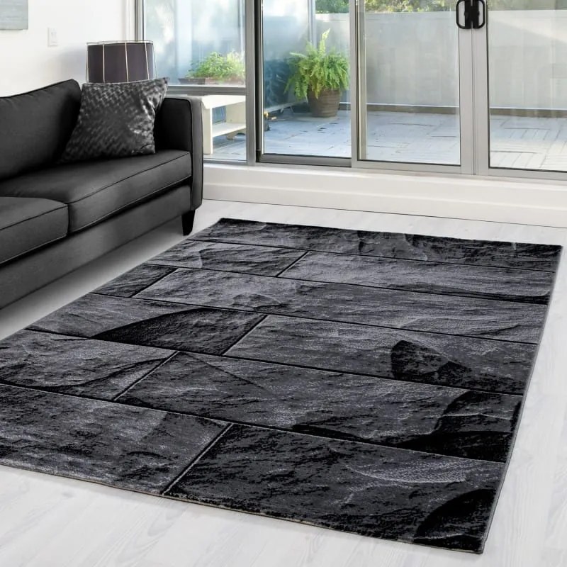 Dywan nowoczesny Parma Granit czarny 160 cm x 230 cm