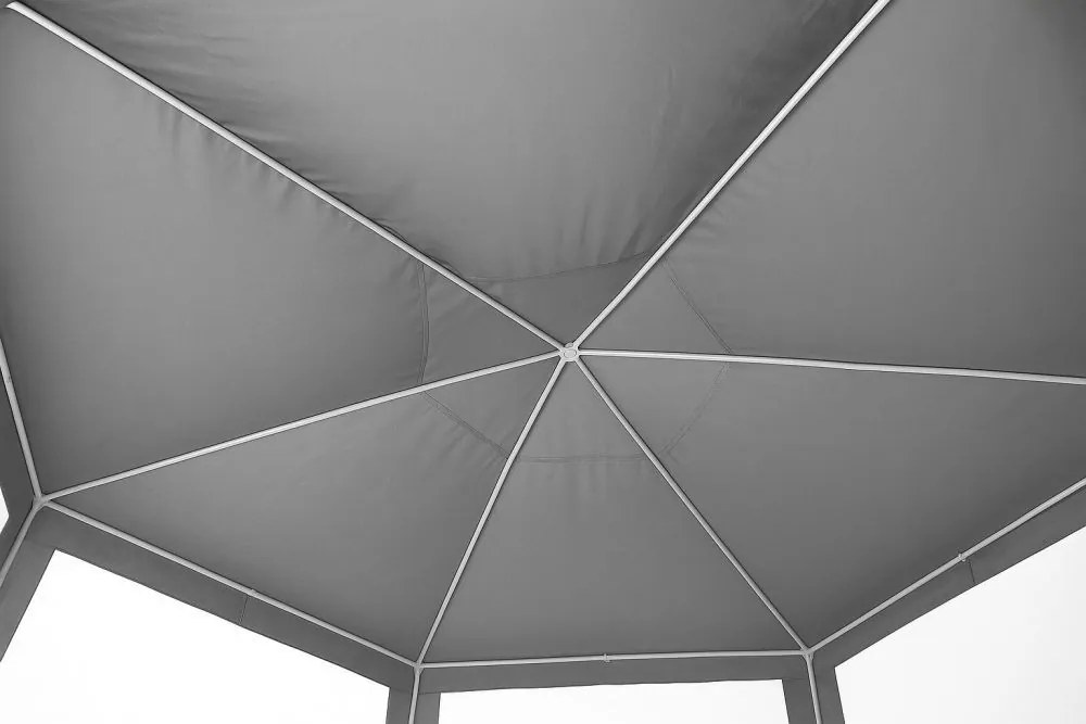 Pawilon ogrodowy z oknami 2x2x2m, namiot ogrodowy, szary Gardella-WGY