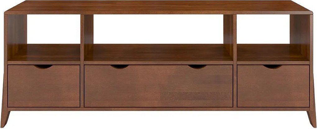 Drewniana szafka Rtv bukowa Gdynia na nóżkach/Orzech