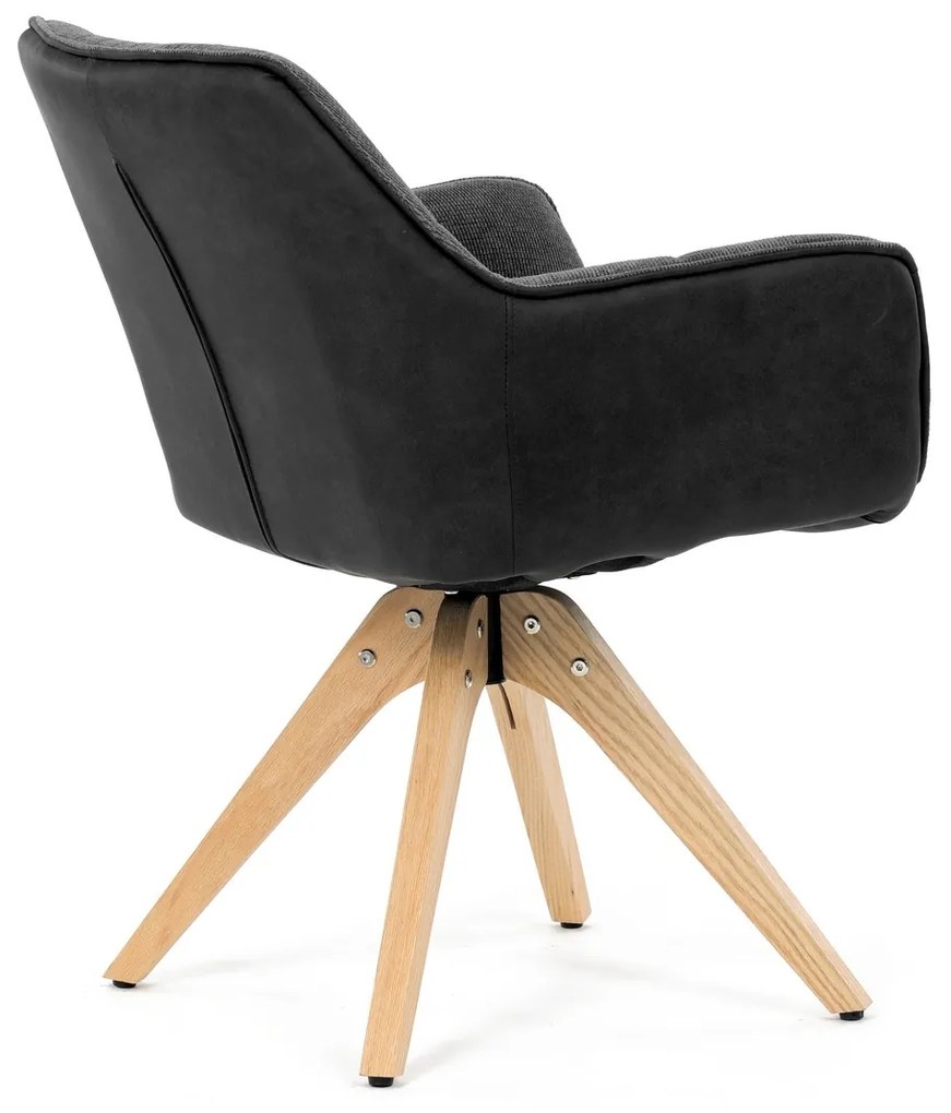 Zestaw krzeseł do jadalni HC-D7180 GREY2, 2 szt.