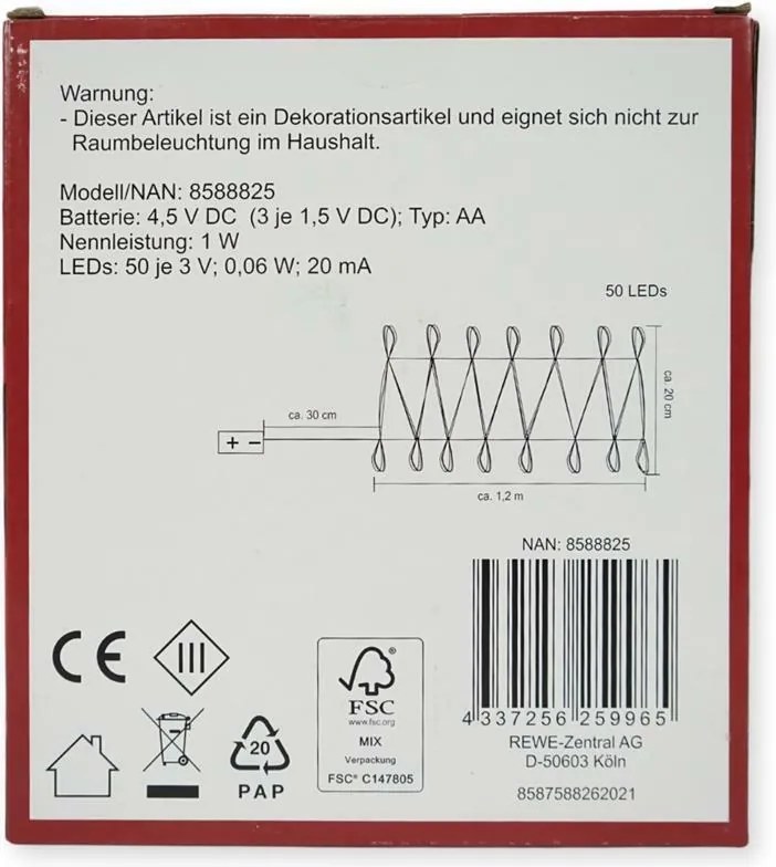 Bieżnik świąteczny 50 diod LED