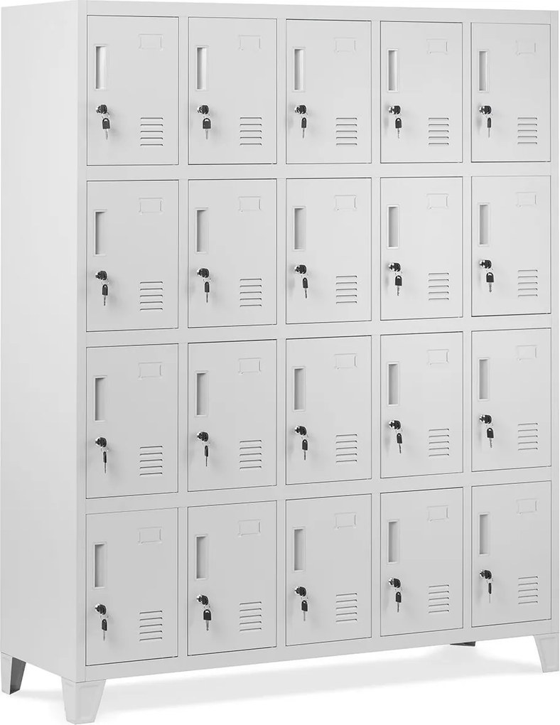 Szafa BHP 20-skrytkowa 136x45x172 cm Robert szara