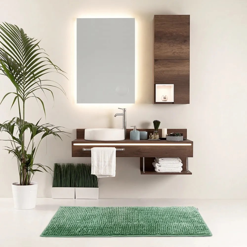 Zielony dywanik łazienkowy 70x120 cm Bati – Restilo