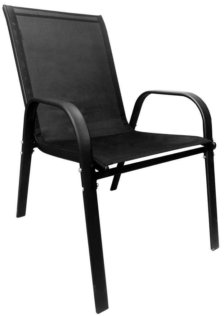 Zestaw mebli ogrodowych stół szklany T25 prostokątny 120x80+ 6 krzeseł PATIO do ogrodu na balkon