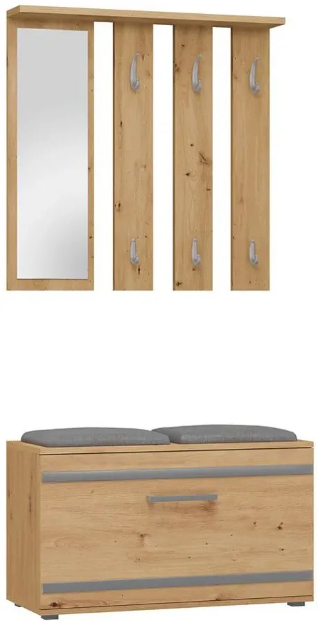 Garderoba z wieszakiem i szafką na buty dąb artisan S4-Z13