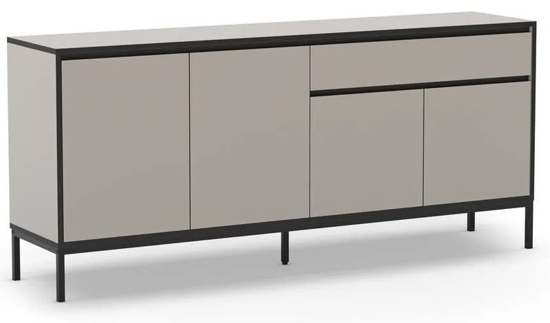 Szarobeżowa niska komoda 180x80 cm Lorenza – Marckeric