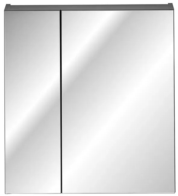 Czarna szafka łazienkowa z lustrem 60 cm K6-A17