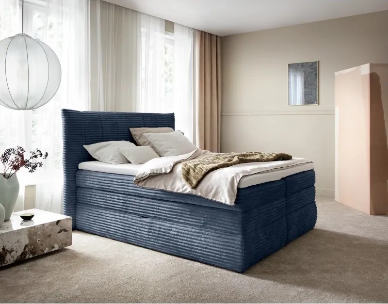 Łóżko Kontynentalne AMBER 140 Box spring 2 x pojemnik WERSAL