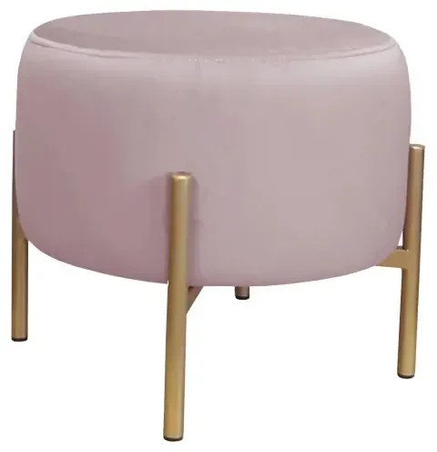 Pufa WILFRED MG VELVET jasnoróżowa/złota ATOS