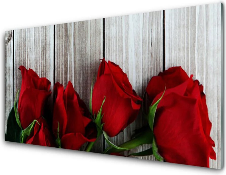 Panel nad blat kuchenny Aksamitne Róże W Rozkwicie