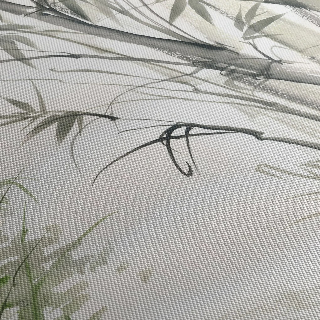 Obraz - Bambusy, rysunek (170x50 cm)