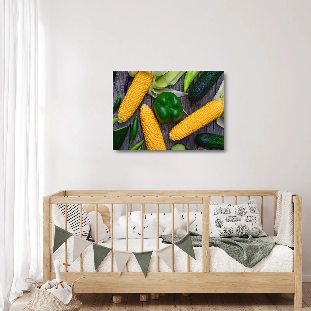 Obraz na szkle - warzywa (70x50 cm)