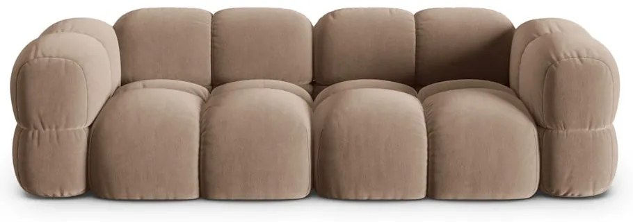 Brązowa aksamitna sofa 250 cm Loretto – Cosmopolitan Design