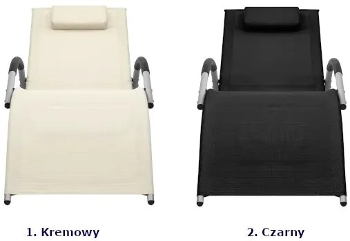 Leżak ogrodowy kremowy - Amalfes