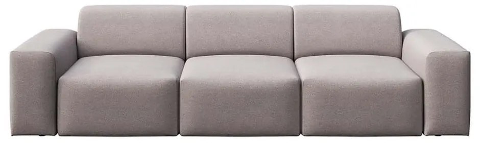 Szara aksamitna sofa 285 cm Villet – Rodier