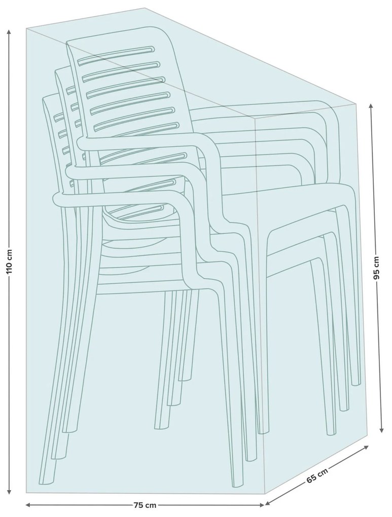 POKROWIEC NA KRZESŁA OGRODOWE STOK 65X75X95/110 CM