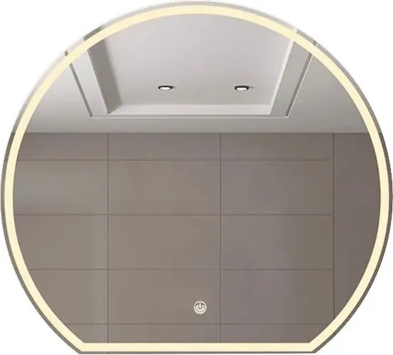 LUSTRO LED FI60cm X02 WŁĄCZNIK DOTYKOWY PIASKOWANE ŁAZIENKOWE Z PODŚWIETLENIEM
