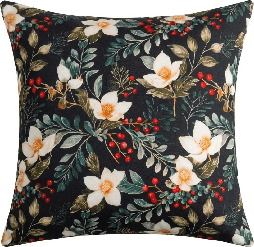 Poszewka na poduszkę z mikrofibry WINTER MAGNOLIA 45x45 cm, kolorowy
