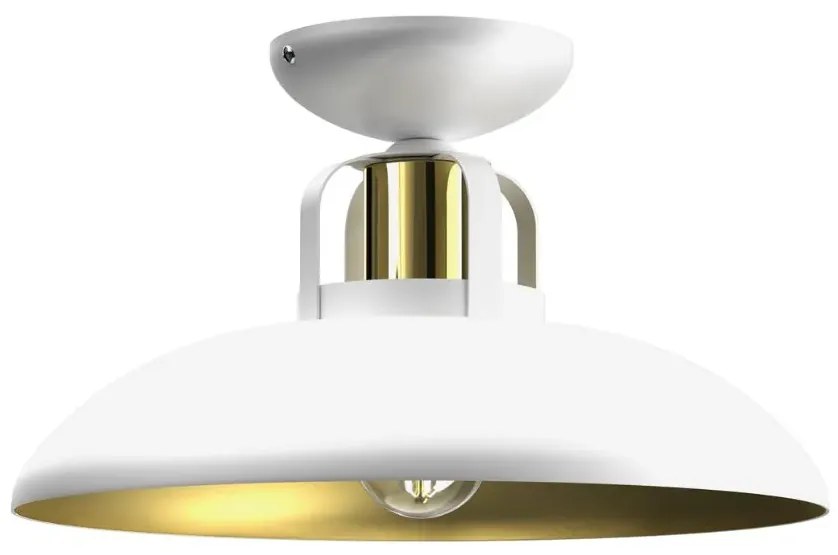 Biało-złoty plafon metalowy - K485-Ramona