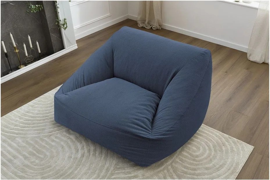 Ciemnoniebieski sztruksowy worek do siedzenia Lilibet – Bobochic Paris
