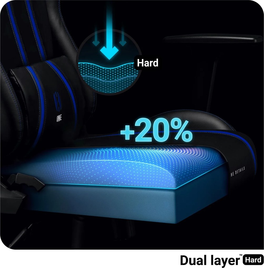 Fotel gamingowy Diablo X-One 2.0 Normal Size czarno-niebieski