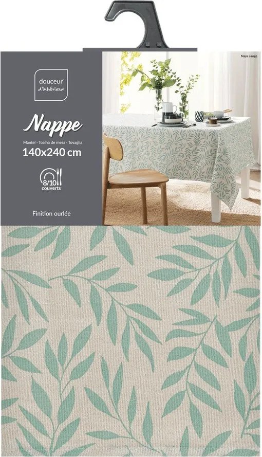 Obrus odpowiedni do prania 140x240 cm Naya – douceur d'intérieur