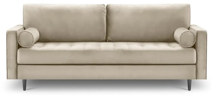 Beżowa aksamitna sofa Milo Casa Santo, 219 cm