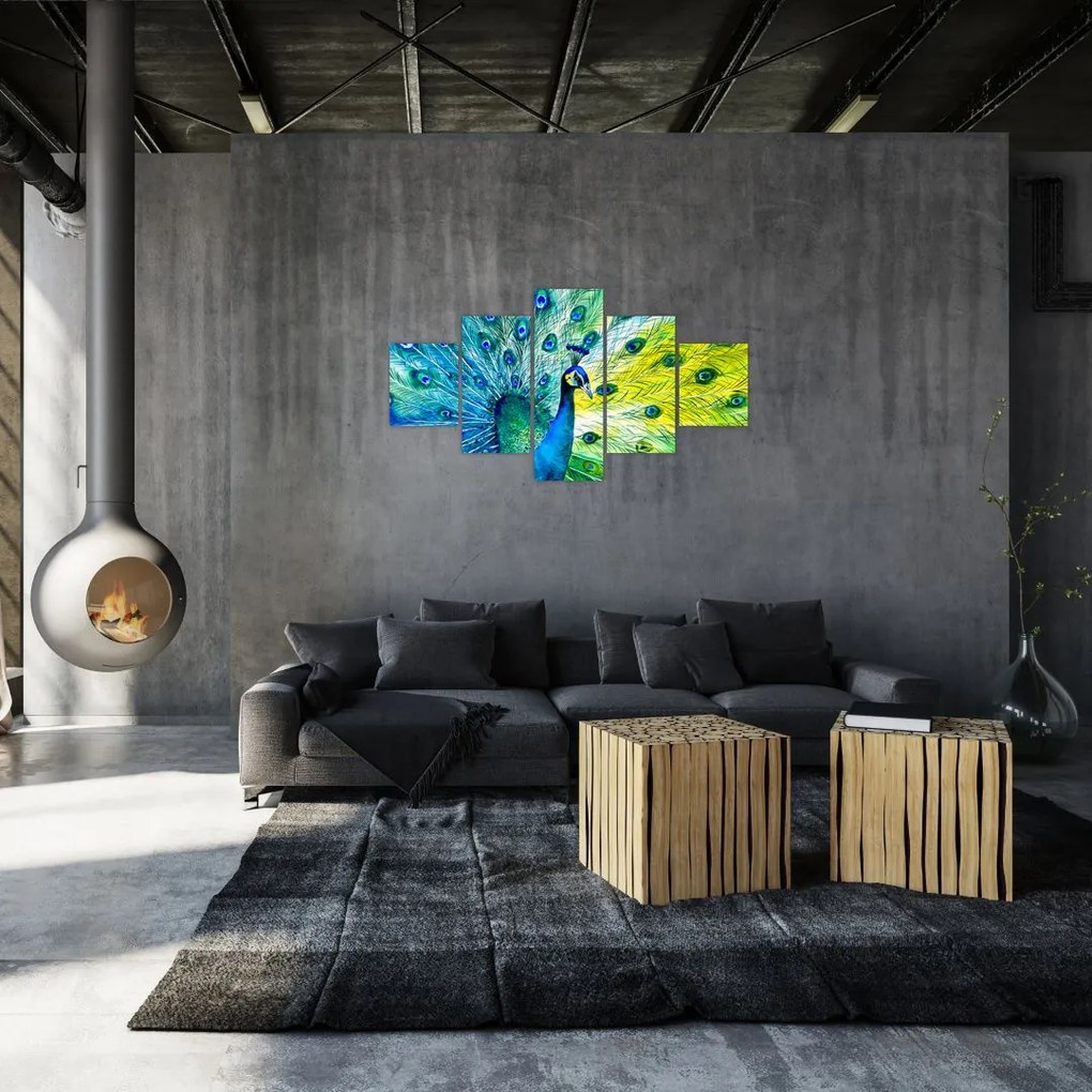 Obraz pawia (125x70 cm)