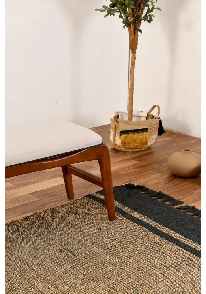 Ławka Touch Cream and Walnut