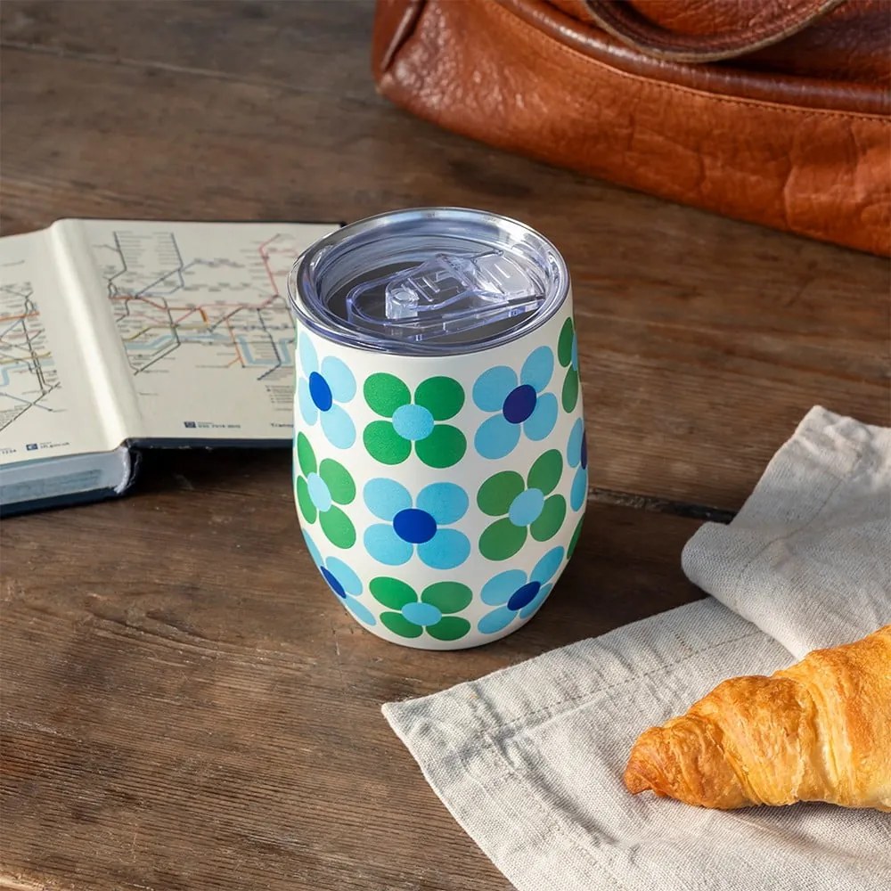 Kubek podróżny 350 ml Blue and green Daisy – Rex London