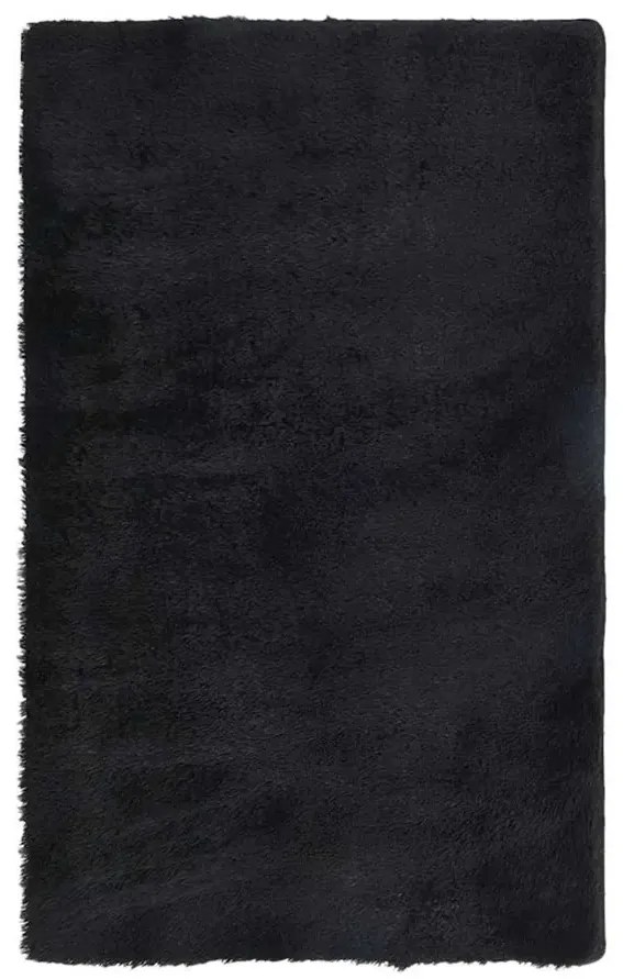 Czarny pluszowy dywan 80x150 F7-D25