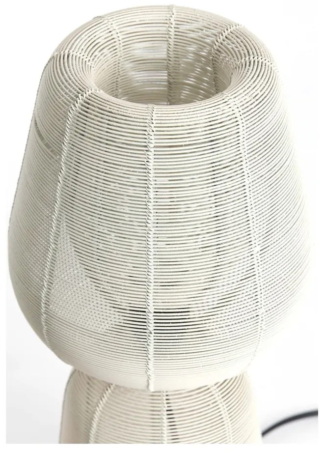 Kremowa lampa stołowa (wysokość 42 cm) Aboso – Light &amp; Living