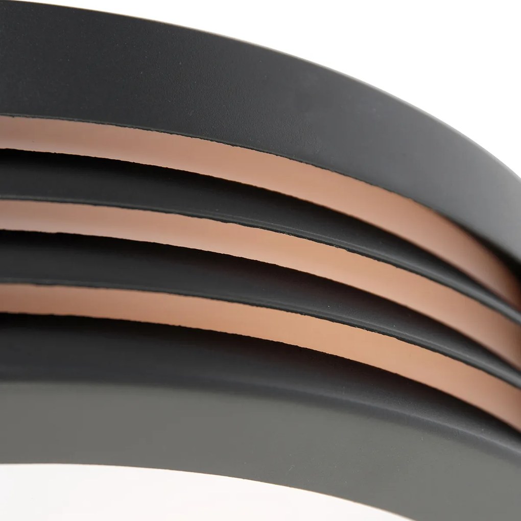 Nowoczesna lampa ścienna antracytowa IP44 - Hurricane 1