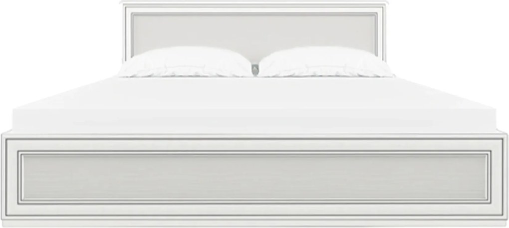 Klasyczne łóżko ze stelażem 160x200 fineline crema H6-D98