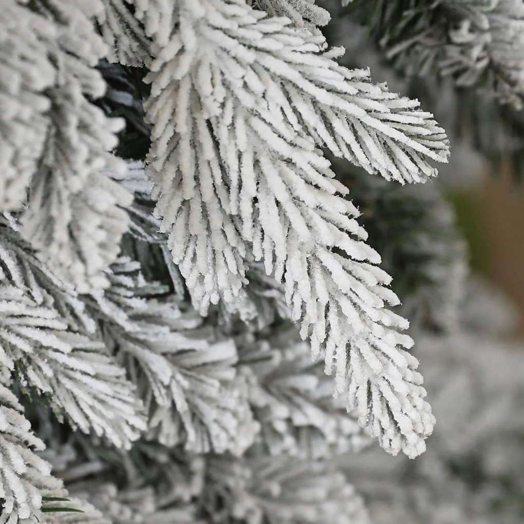 HOMCOM Choinka sztuczna 210 cm jak prawdziwa z 800 gęstymi gałęziami, sztuczny śnieg, auto-otwieranie | Aosom PL