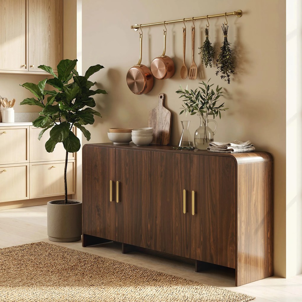 HOMCOM mit arbeitsplatte küchenschränke vorratsschrank schrank küchenkommode küchen esszimmer tv-kommode | Aosom PL