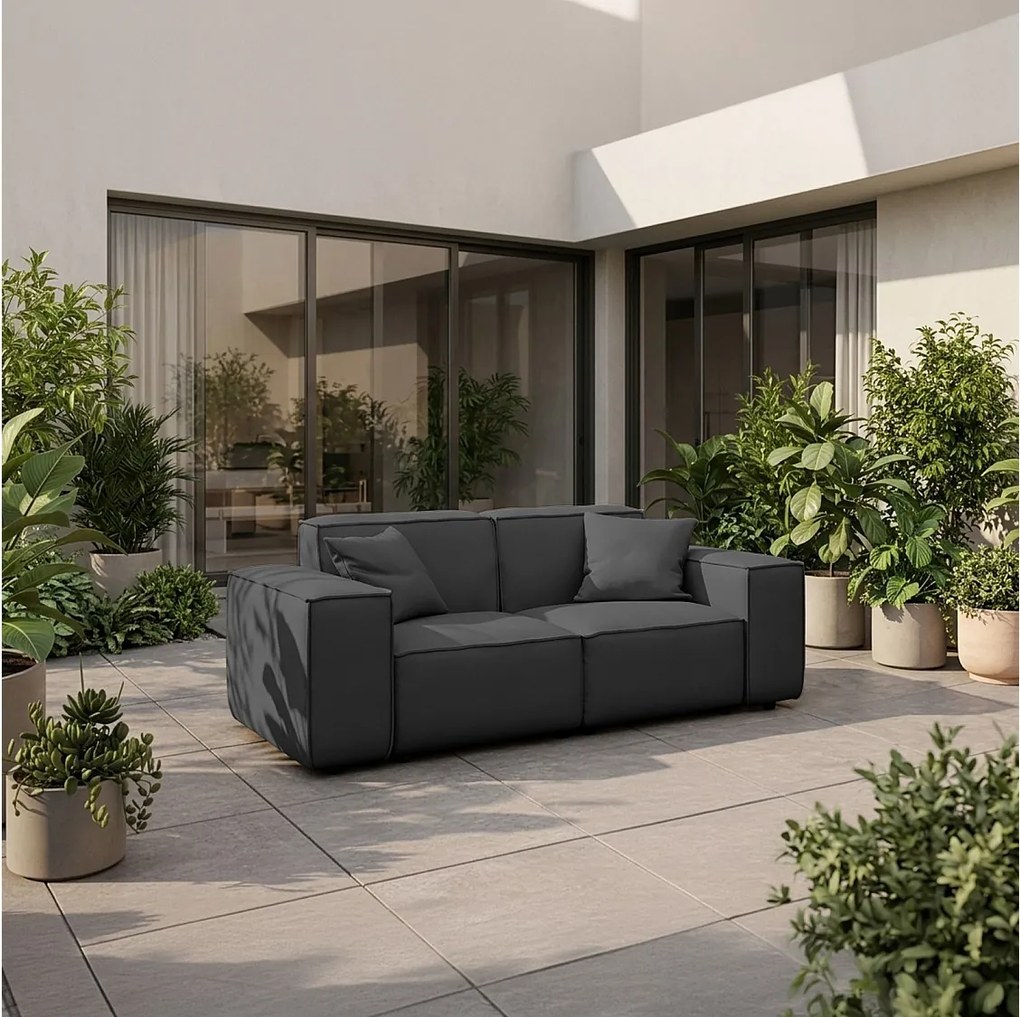 Sofa 2-osobowa Patio, tkanina Odyssey, anthracite (03)