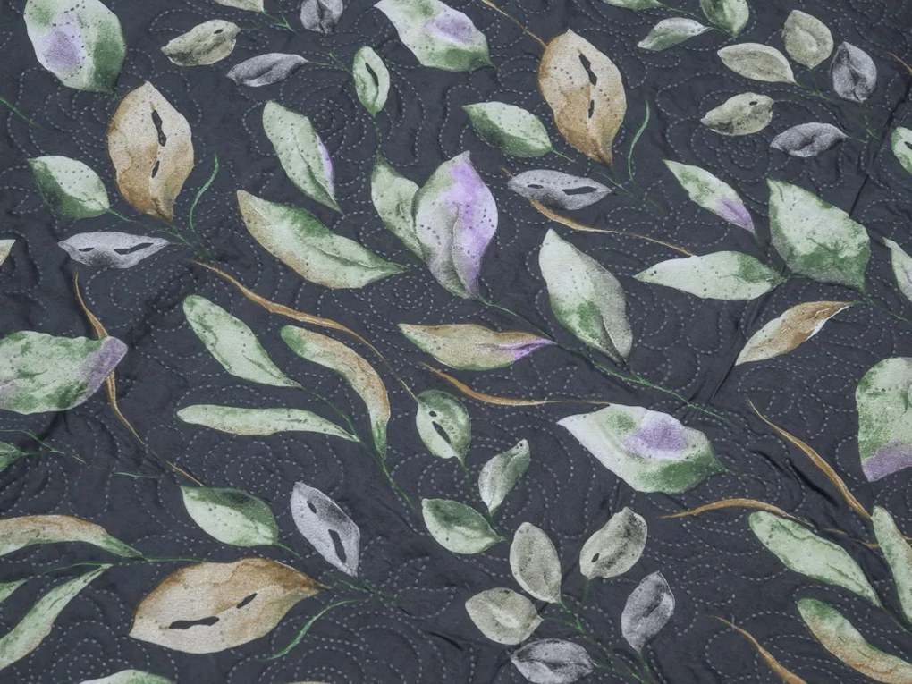 Narzuta na łóżko SILVANE, czarna Rozmiar: 170 x 210 cm