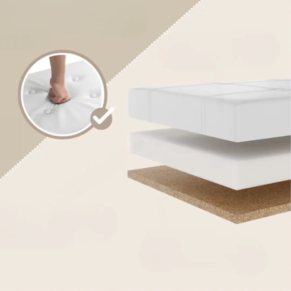 Taboretka z miejscem do przechowywania BELLA, 115x40x40cm, biała Casaria