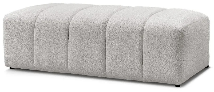 Jasnoszary podnóżek z materiału bouclé Annecy – Bobochic Paris