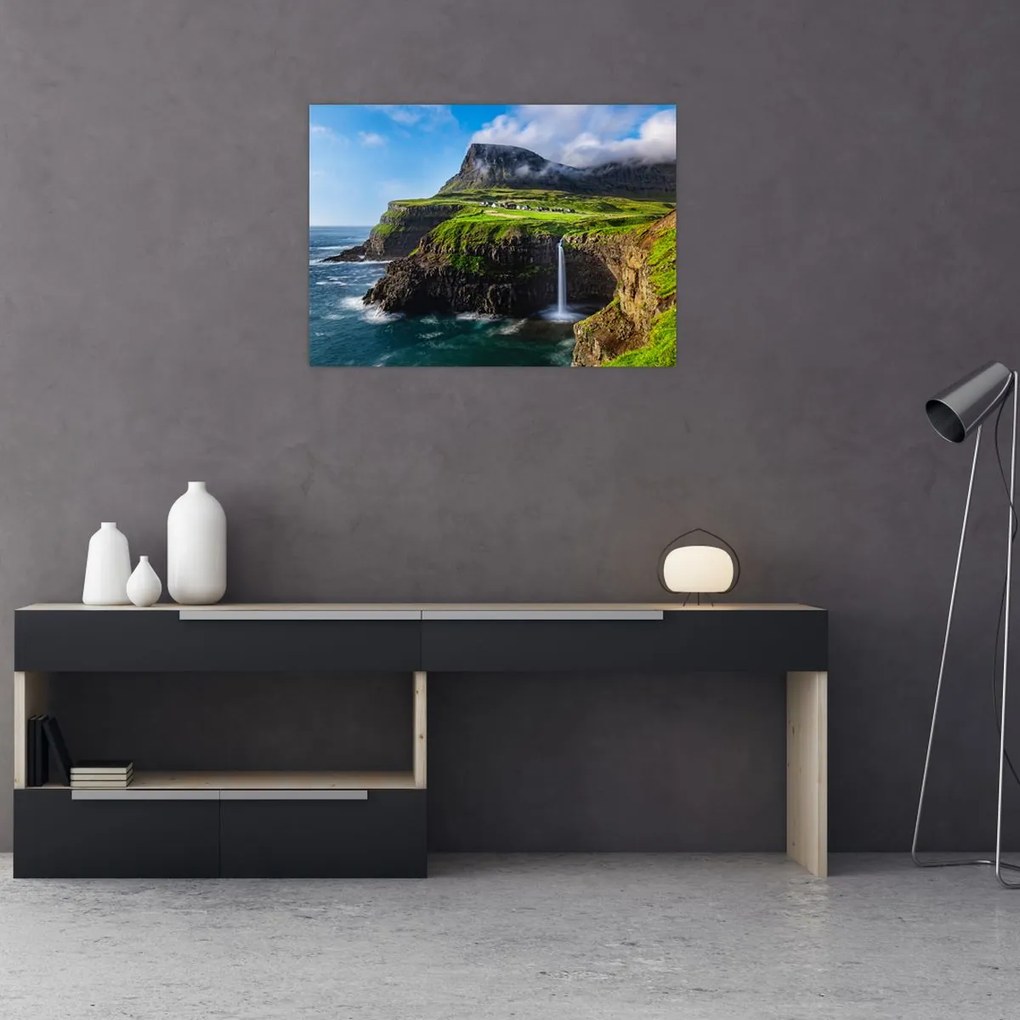 Obraz - Wodospad Múlafossur (70x50 cm)