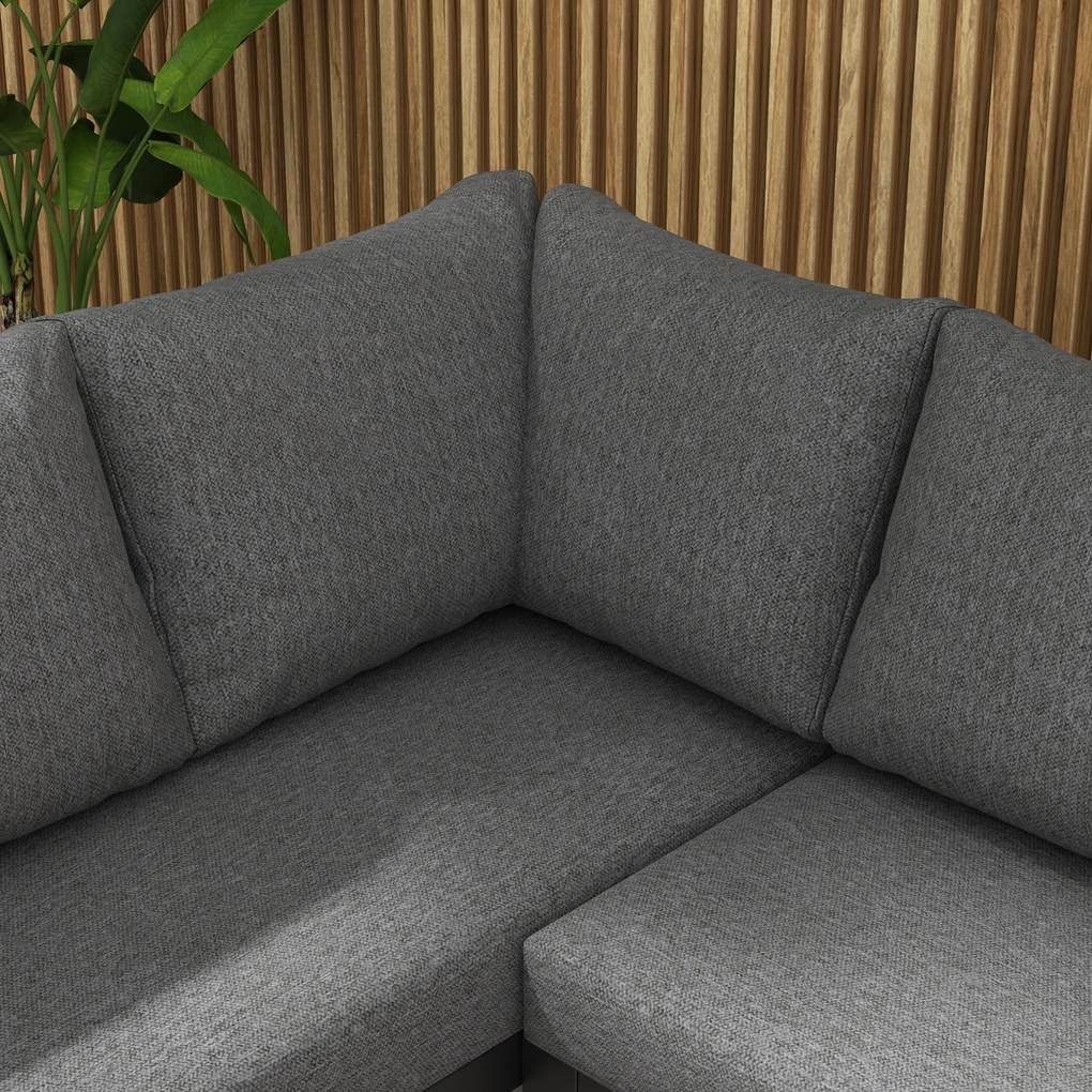 Outsunny Zestaw Mebli Ogrodowych 5-częściowy Szary | Aosom PL