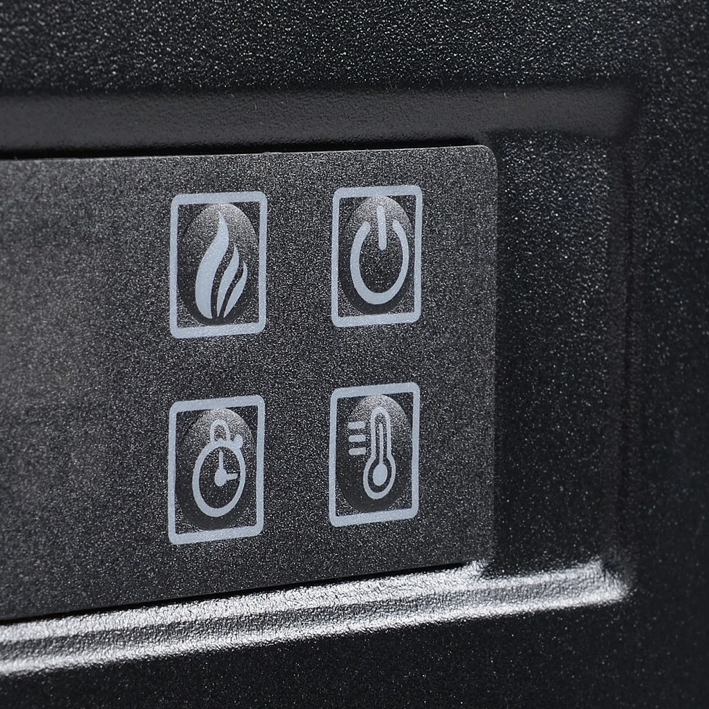 Kominek elektryczny LED kominek podłogowy z efektem płomienia 1800/2000 W kolor biały | Aosom.pl