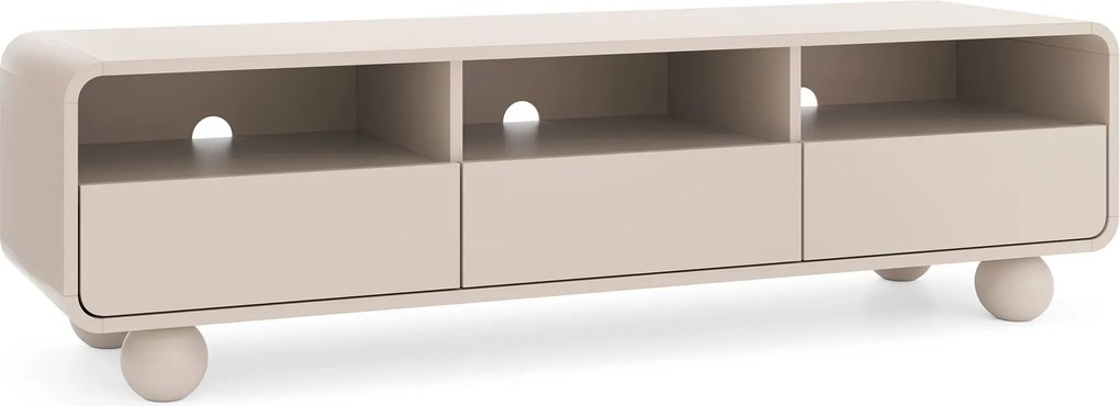 Kaszmirowa szafka RTV na kulistych nóżkach 160 cm P4-C61