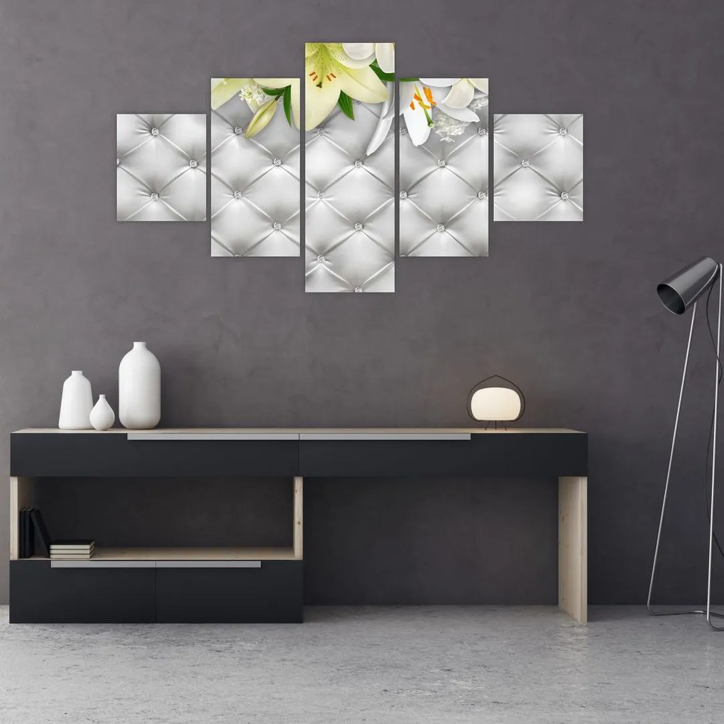 Obraz kwiatów lilii (125x70 cm)