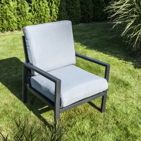 MORISS - aluminiowy fotel ogrodowy z poduszką