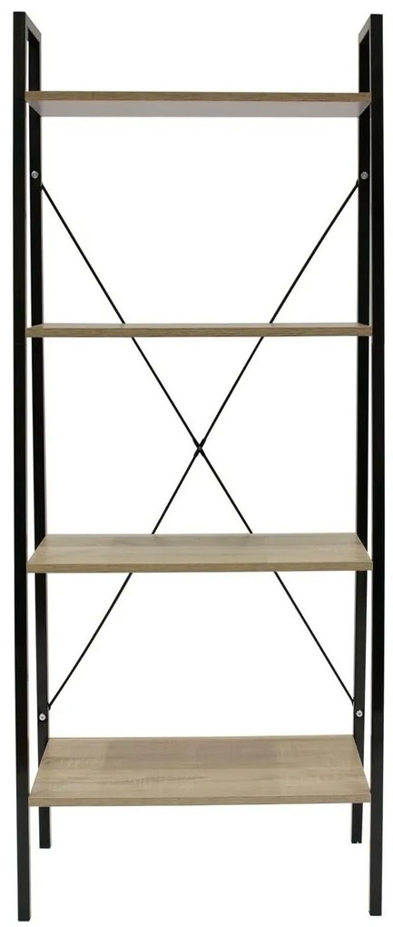 Czarny regał skośny loftowy T5-S38