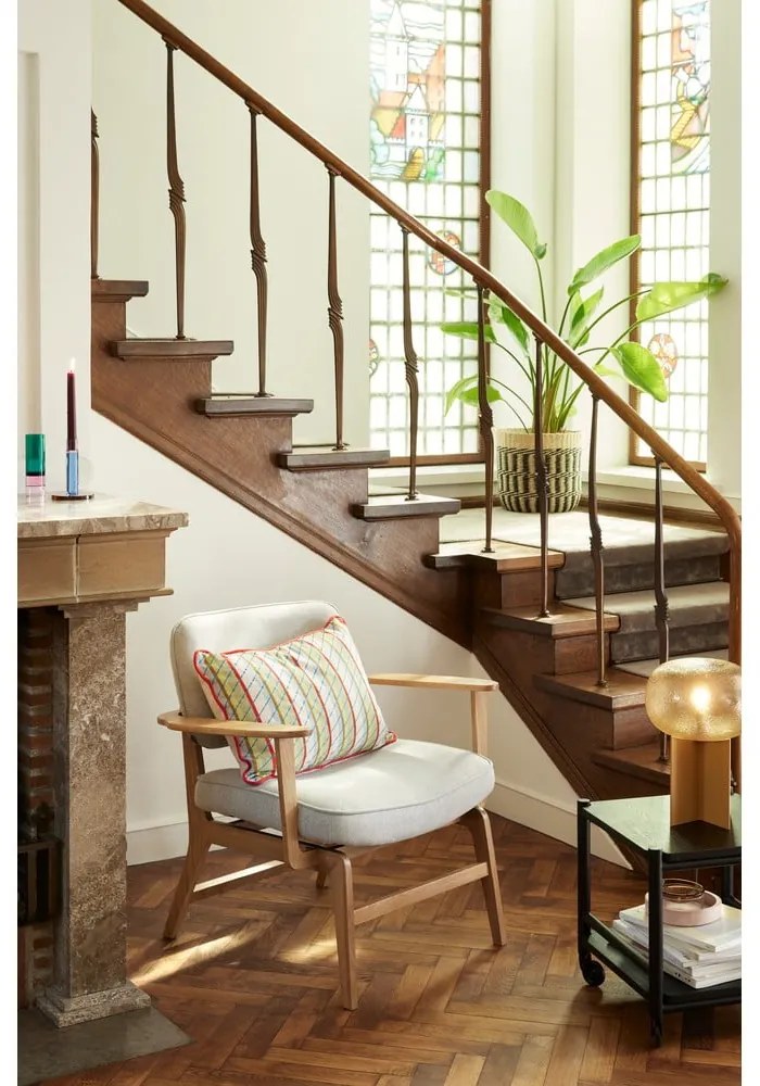 Pomarańczowa lampa stołowa ze szklanym kloszem (wysokość 36 cm) Podium – Hübsch